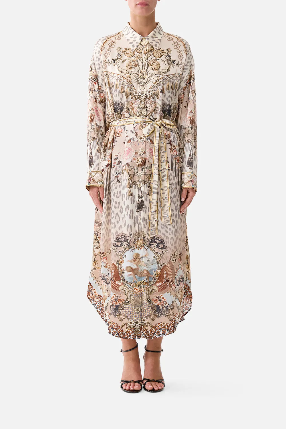 SHIRT DRESS WITH BACK BUTTON DETAIL ARANJUEZ ANIMALIA sold by Camilla