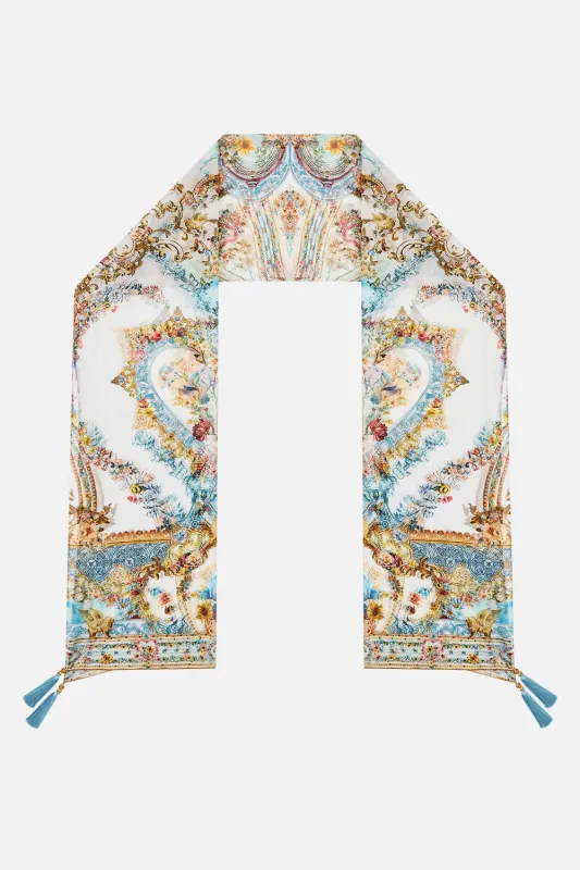 LONG SILK CRINKLE CHIFFON SCARF SEVILLE SWEETHEART sold by Camilla