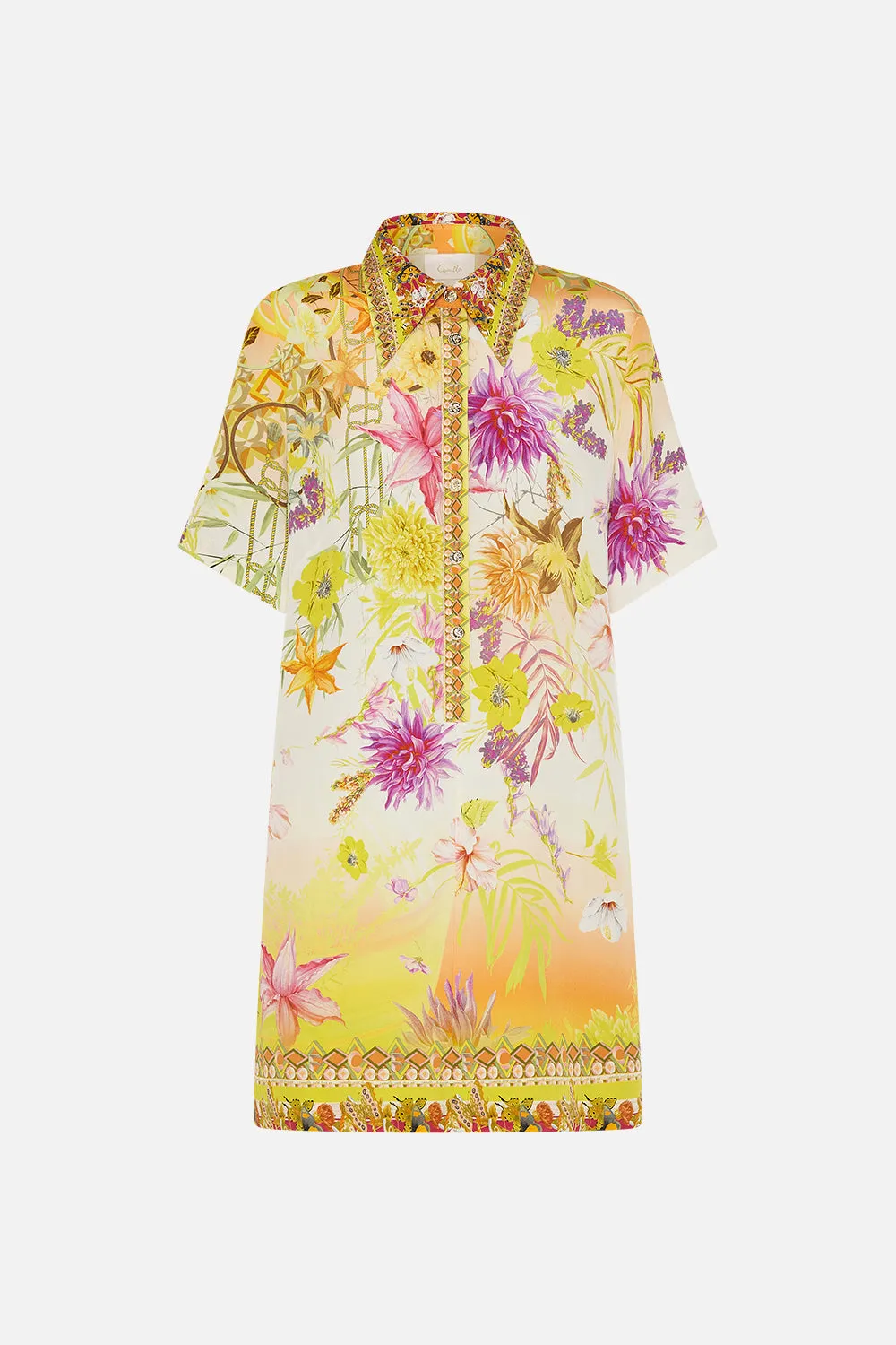 SHORT SLEEVE MINI SHIRT DRESS HOW DOES YOUR GARDEN GROW sold by Camilla product image thumbnail 3