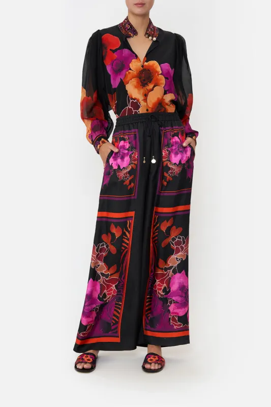 DROP SLEEVE SWING BLOUSE MIDNIGHT POPPY sold by Camilla