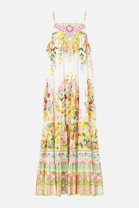 LONG TIERED DRESS WITH BOW TIES THE CALL OF CATALONIA sold by Camilla