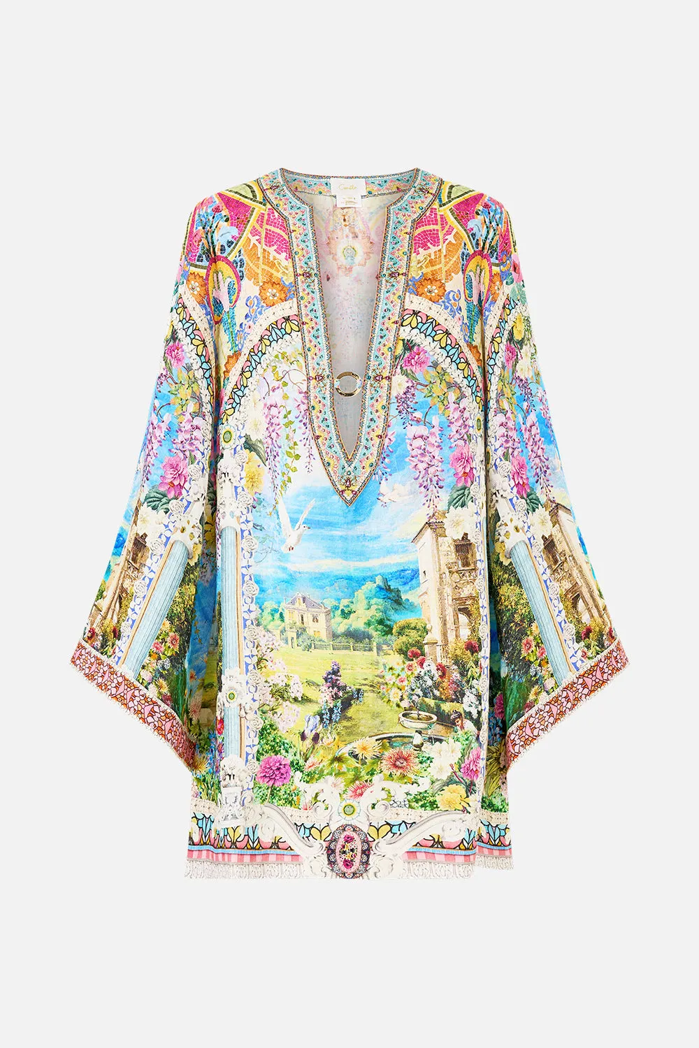 DEEP V NECK HARDWARE SHORT KAFTAN NAVÀS NOUVEAU sold by Camilla product image thumbnail 3