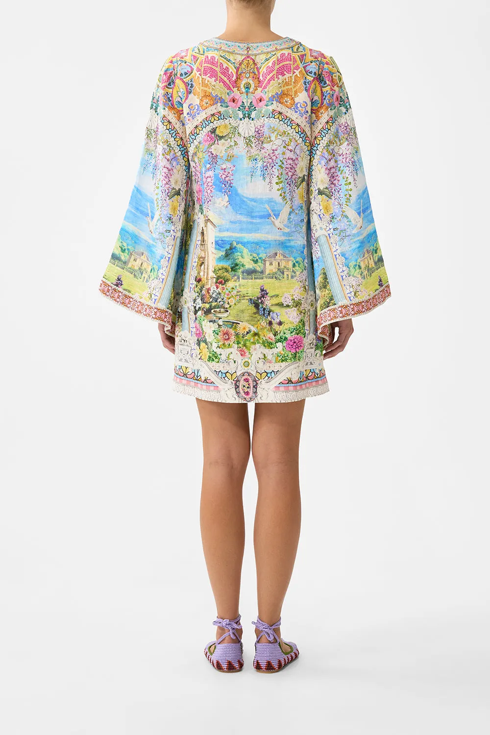 DEEP V NECK HARDWARE SHORT KAFTAN NAVÀS NOUVEAU sold by Camilla product image thumbnail 2