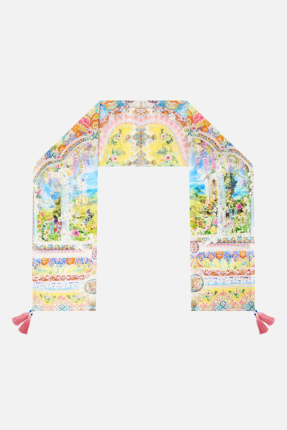 LONG SILK CRINKLE CHIFFON SCARF NAVÀS NOUVEAU sold by Camilla