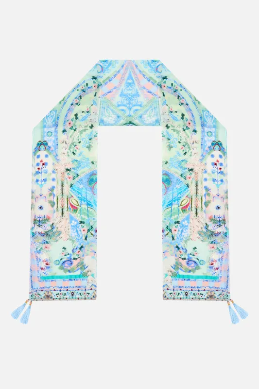 LONG SILK CRINKLE CHIFFON SCARF MIDSUMMER MOSAICS sold by Camilla