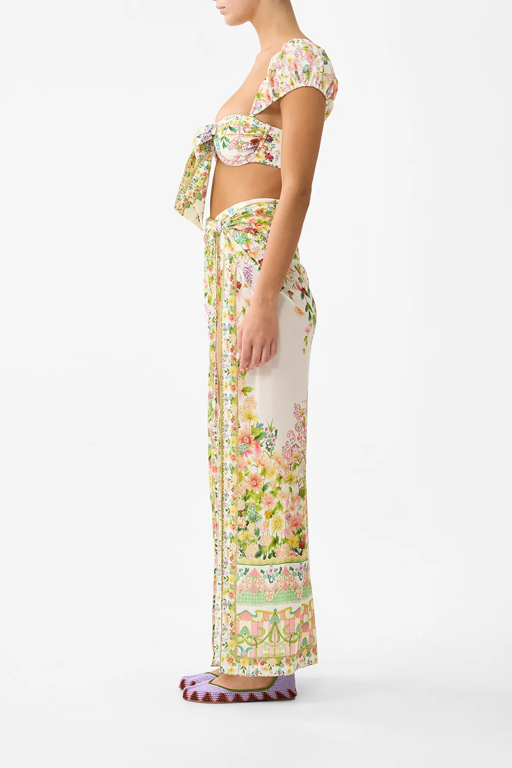 LONG SARONG WITH GATHERED TAB AND LEG SPLIT THE CALL OF CATALONIA sold by Camilla product image thumbnail 4