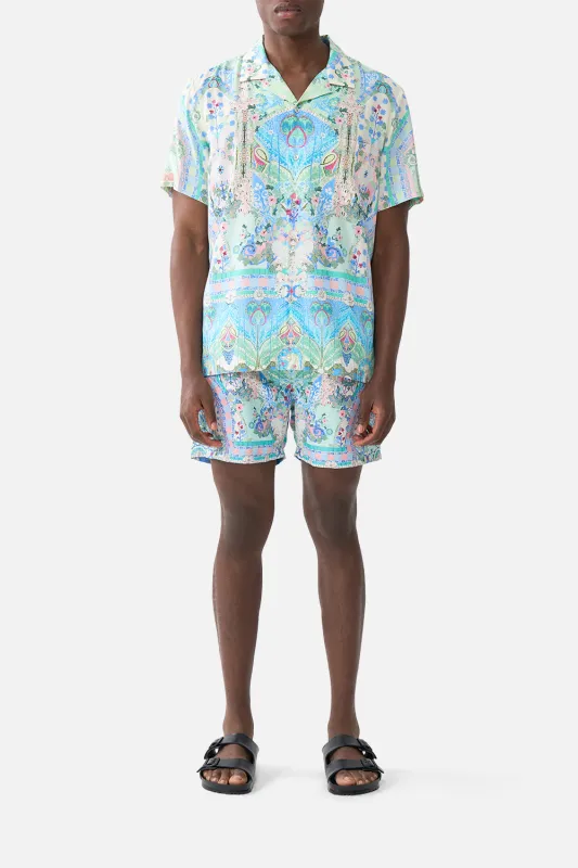 SHORT SLEEVE CAMP COLLARED SHIRT MIDSUMMER MOSAICS made by Camilla