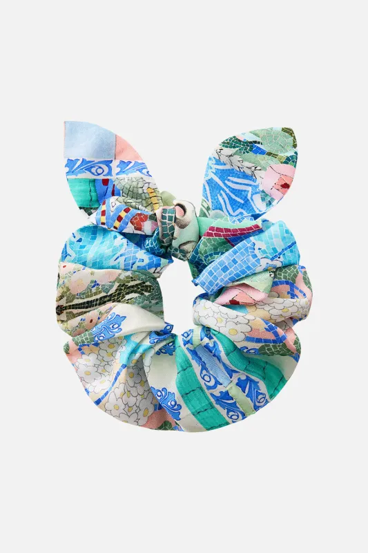 SCRUNCHIE WITH TIE MIDSUMMER MOSAICS made by Camilla