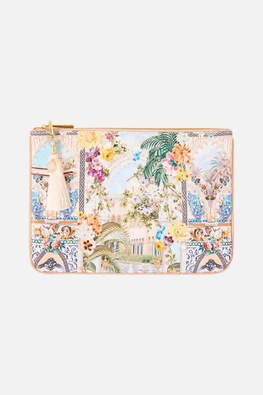 SMALL CANVAS CLUTCH THE ARCHITECTS OF ALCÁZAR made by Camilla