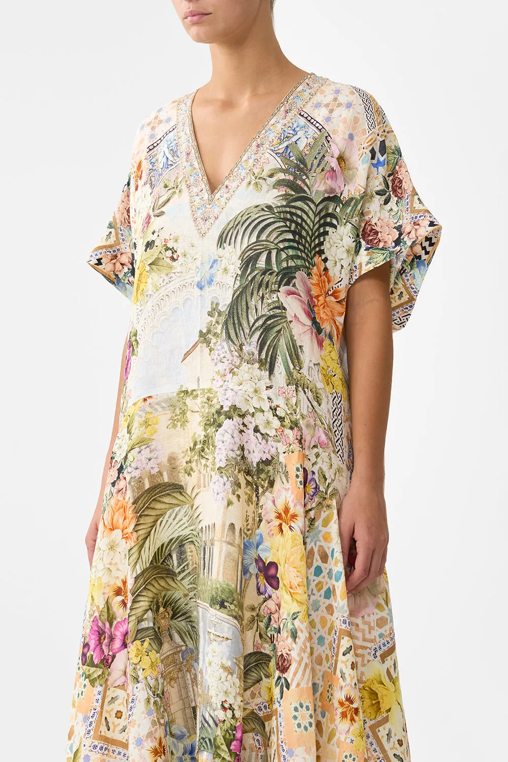 V NECK KAFTAN WITH DROP WAIST THE ARCHITECTS OF ALCÁZAR sold by Camilla product image thumbnail 5