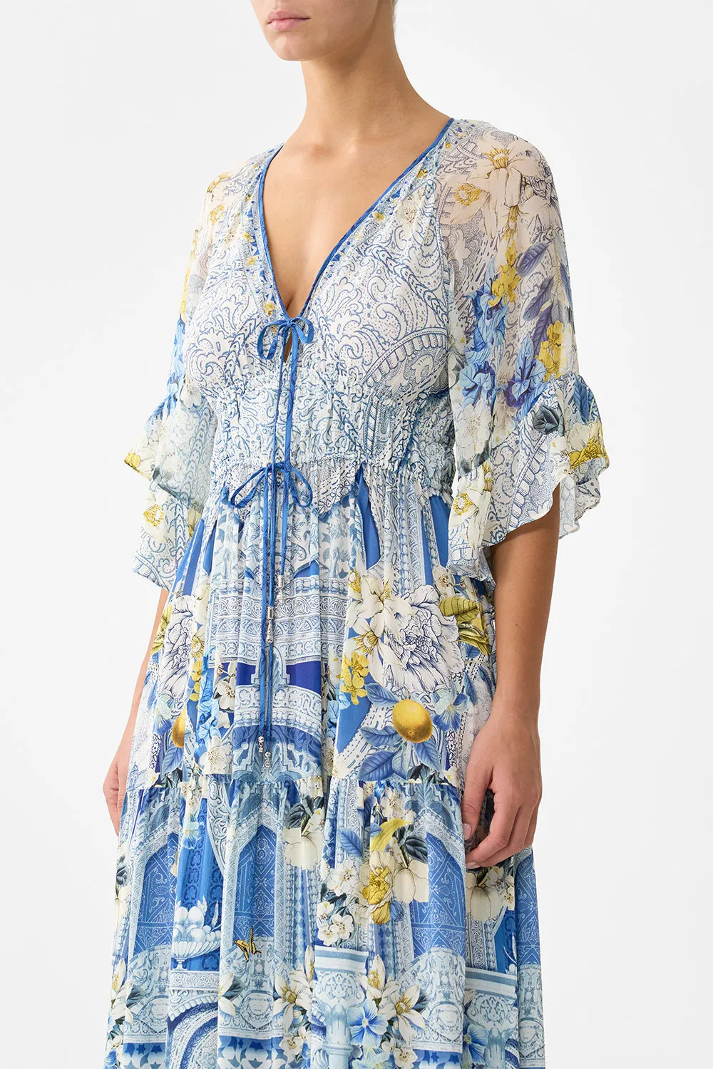 RUFFLE SLEEVE LONG DRESS DE NADA GRANADA sold by Camilla product image thumbnail 5