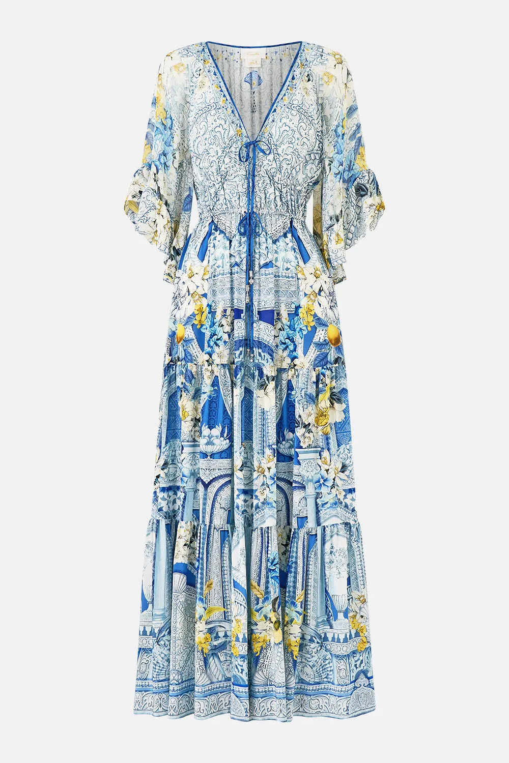 RUFFLE SLEEVE LONG DRESS DE NADA GRANADA sold by Camilla product image thumbnail 3