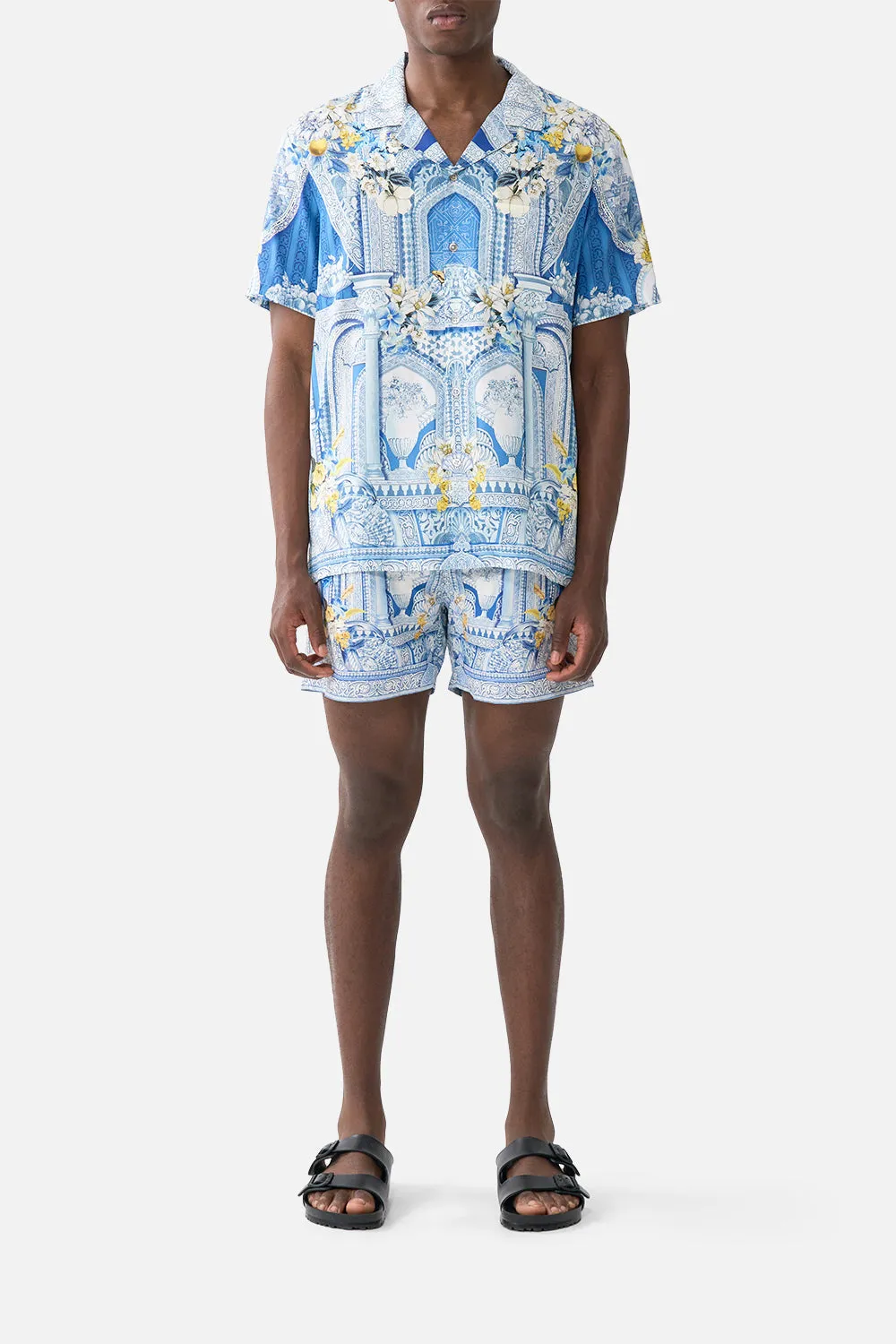 SHORT SLEEVE CAMP COLLARED SHIRT DE NADA GRANADA sold by Camilla