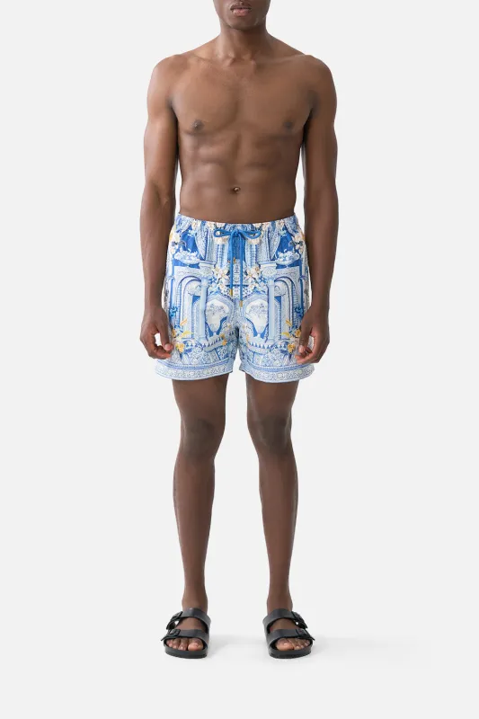 MID LENGTH BOARDSHORT WITH ELASTIC WAIST DE NADA GRANADA made by Camilla