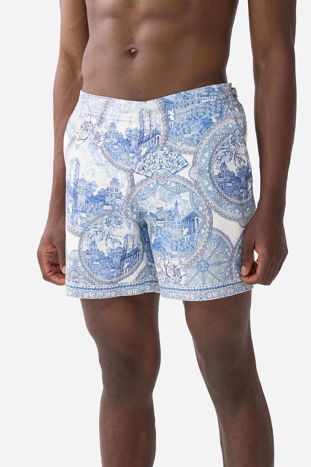 MID LENGTH BOARDSHORT WITH FIXED WAIST THE HUM OF THE ALHAMBRA sold by Camilla product image thumbnail 4