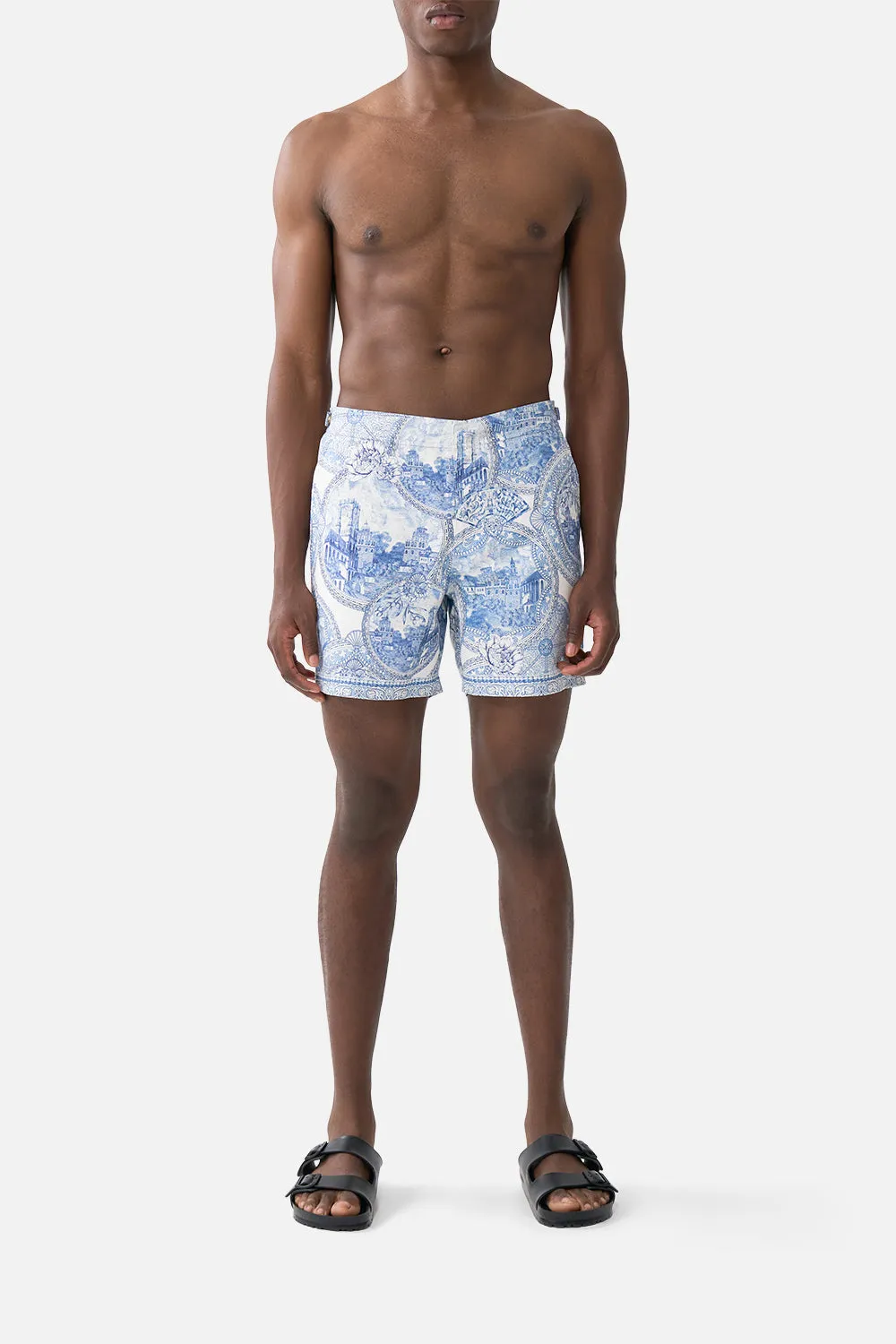 MID LENGTH BOARDSHORT WITH FIXED WAIST THE HUM OF THE ALHAMBRA sold by Camilla
