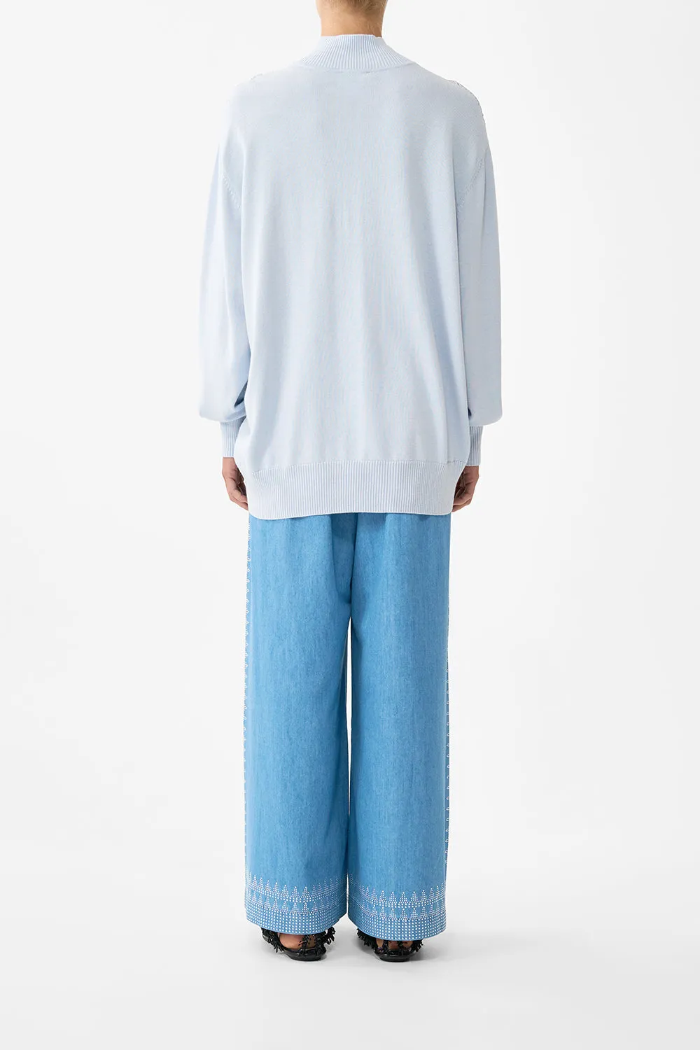 SILK FRONT TURTLE NECK KNIT THE HUM OF THE ALHAMBRA sold by Camilla product image thumbnail 2