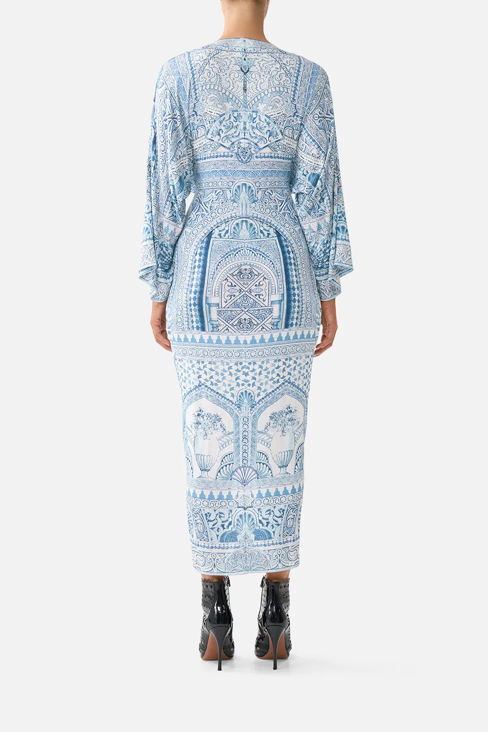 LONG SPLIT FRONT TWIST DRESS THE HUM OF THE ALHAMBRA sold by Camilla product image thumbnail 2