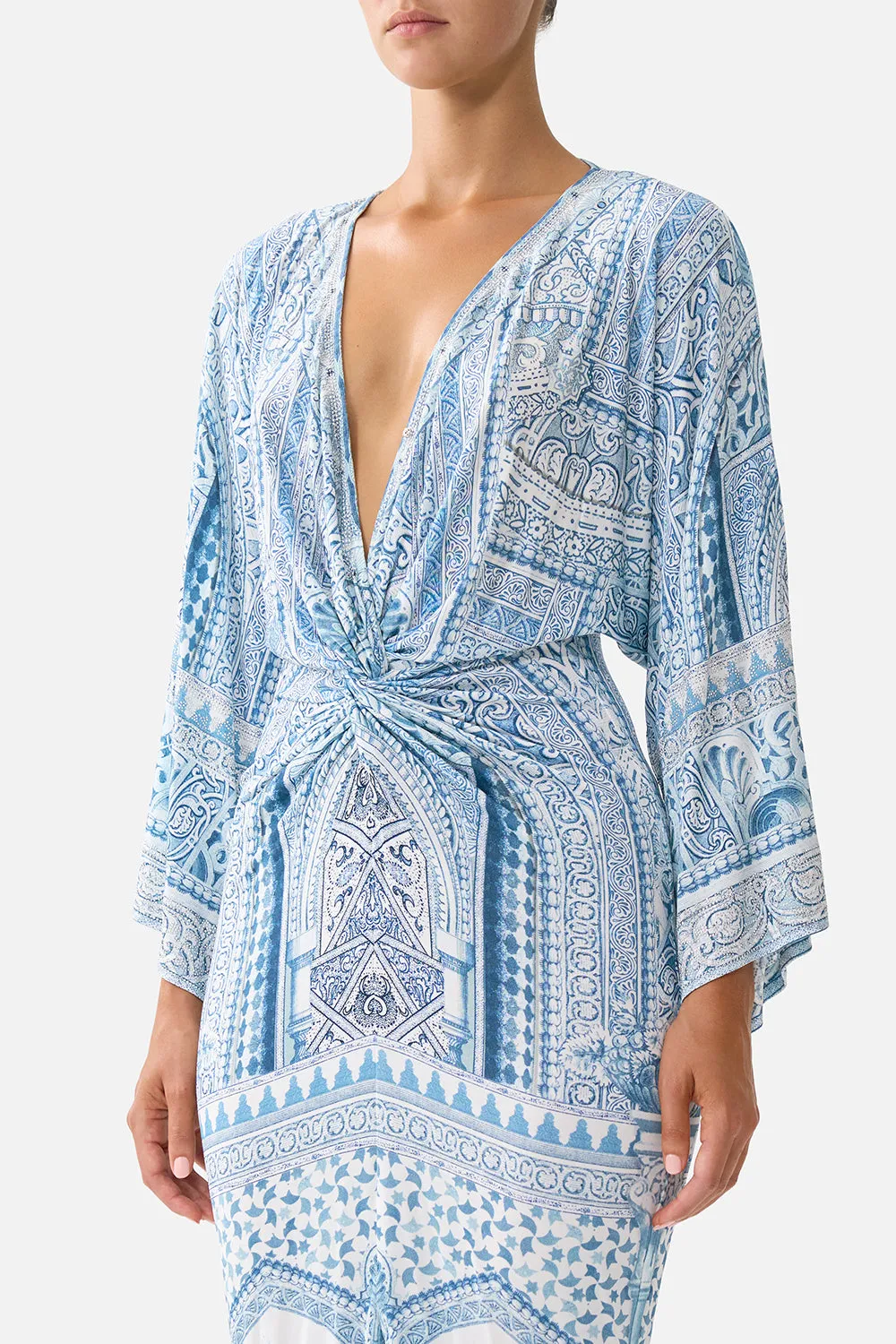 LONG SPLIT FRONT TWIST DRESS THE HUM OF THE ALHAMBRA sold by Camilla product image thumbnail 5