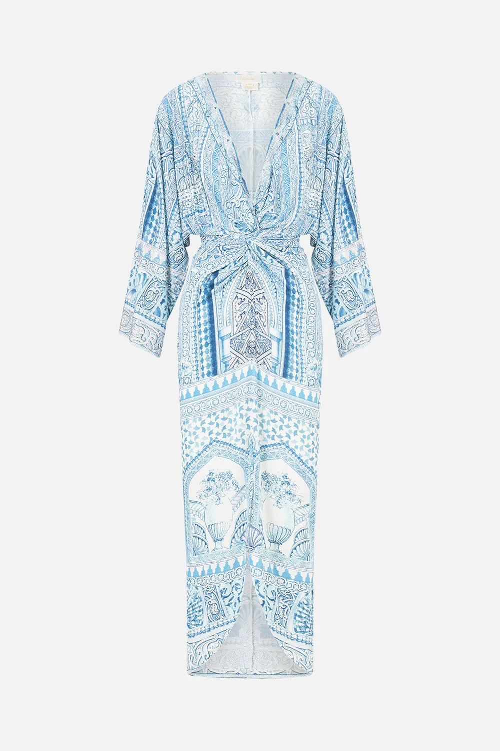 LONG SPLIT FRONT TWIST DRESS THE HUM OF THE ALHAMBRA sold by Camilla product image thumbnail 3