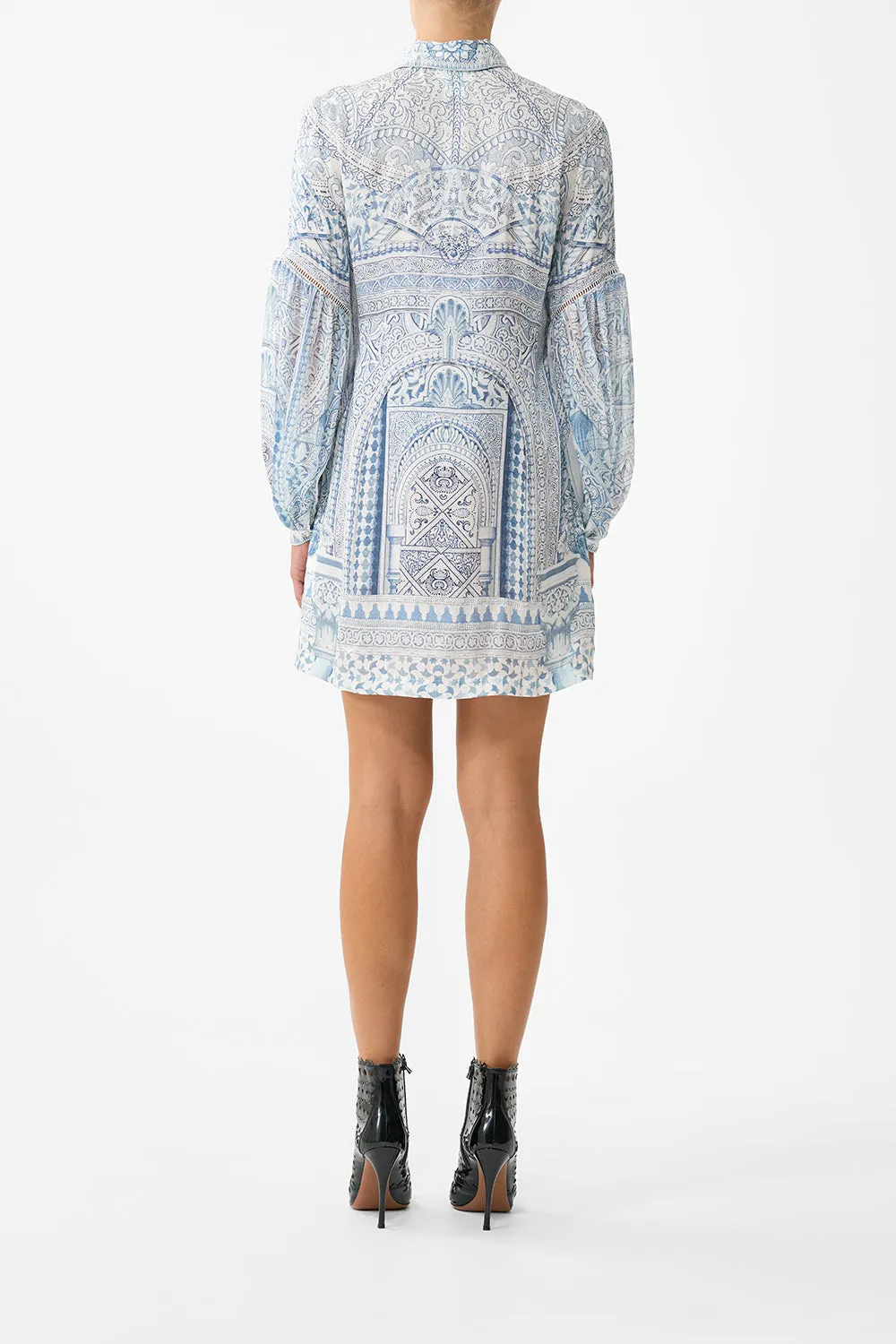 SHIRT DRESS WITH BLOUSON SLEEVE THE HUM OF THE ALHAMBRA sold by Camilla product image thumbnail 2