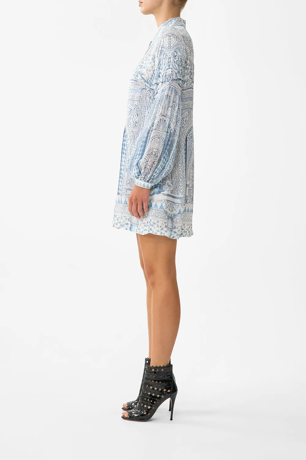 SHIRT DRESS WITH BLOUSON SLEEVE THE HUM OF THE ALHAMBRA sold by Camilla product image thumbnail 4