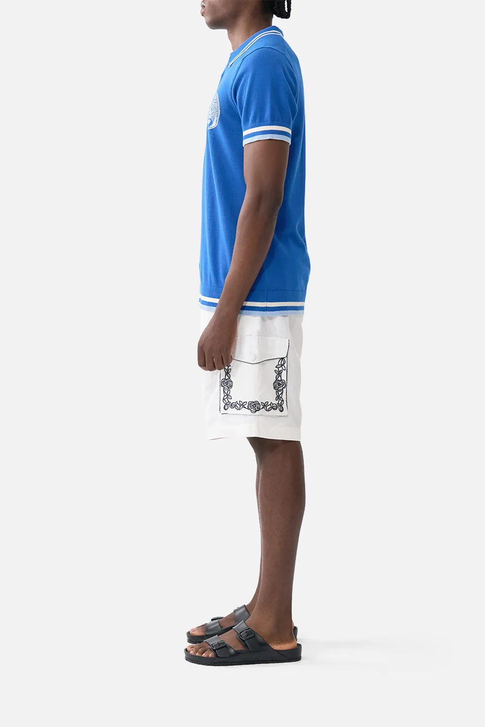 SHORT SLEEVE QUARTER ZIP KNIT POLO SHIRT DE NADA GRANADA sold by Camilla product image thumbnail 3