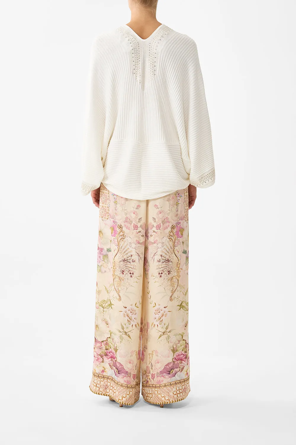 RELAXED V NECK KNIT TOP THE HUM OF THE ALHAMBRA sold by Camilla product image thumbnail 2