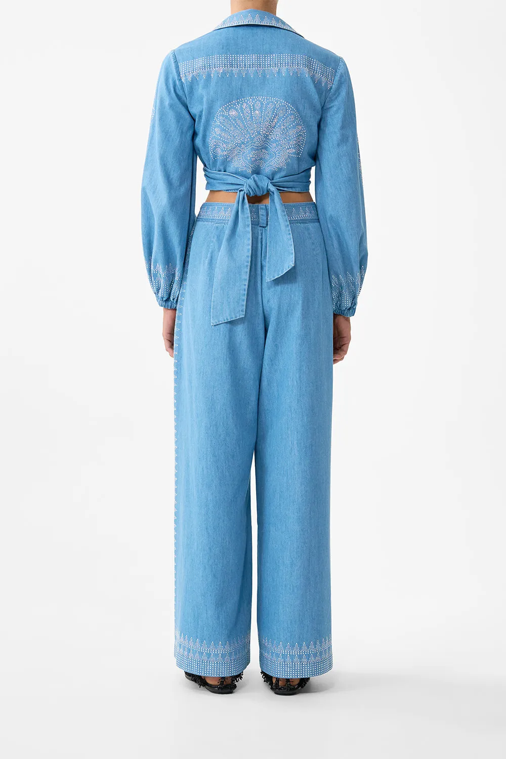 FULL LENGTH WIDE LEG TROUSER THE HUM OF THE ALHAMBRA sold by Camilla product image thumbnail 2