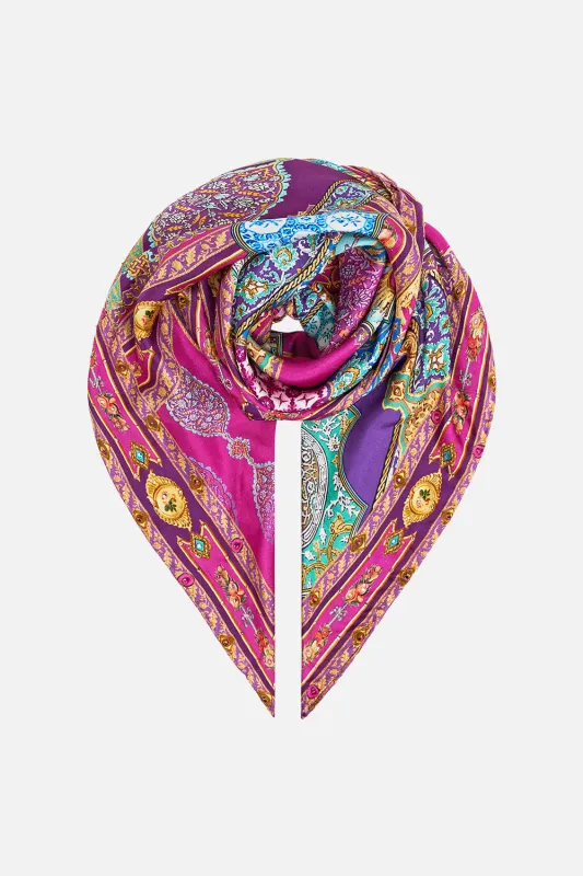 LARGE CRYSTALLED SILK SQUARE SCARF CONCUBINES, SULTANS & COURTIERS made by Camilla