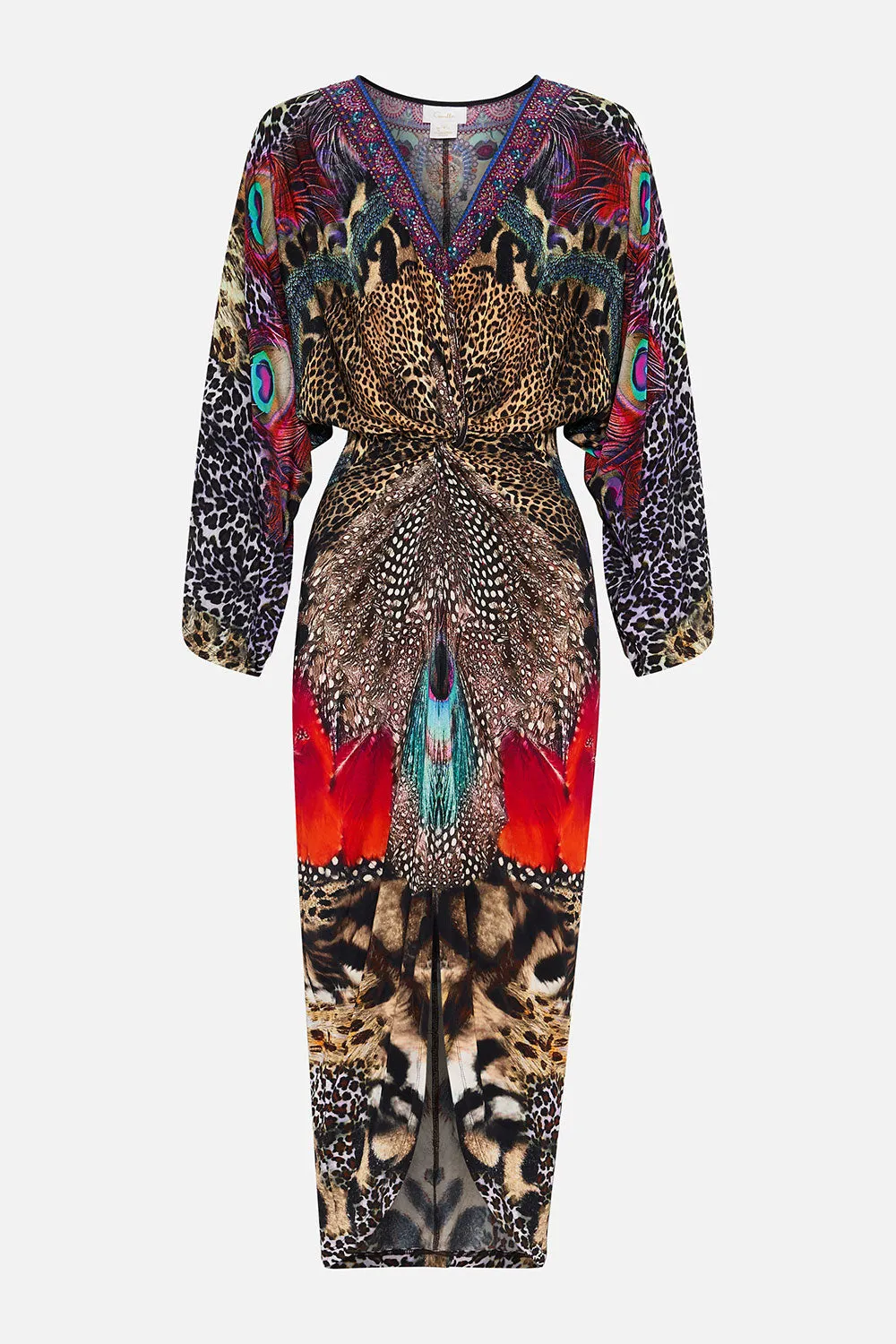 LONG SPLIT FRONT TWIST DRESS XANADU RISING sold by Camilla product image thumbnail 3