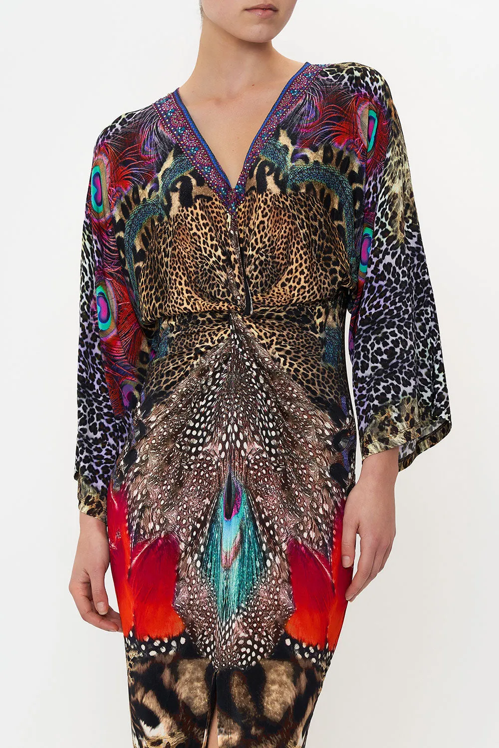 LONG SPLIT FRONT TWIST DRESS XANADU RISING sold by Camilla product image thumbnail 5