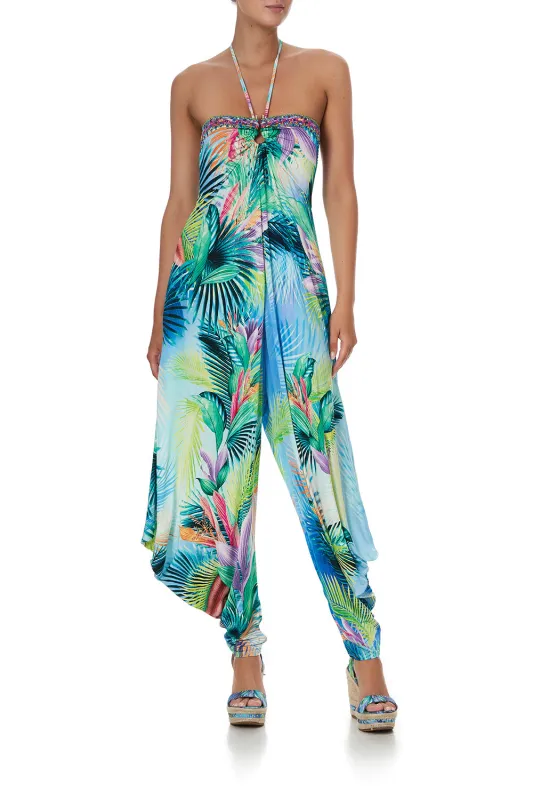 DRAPED PANT JUMPSUIT WITH HARDWARE WHATS YOUR VICE sold by Camilla