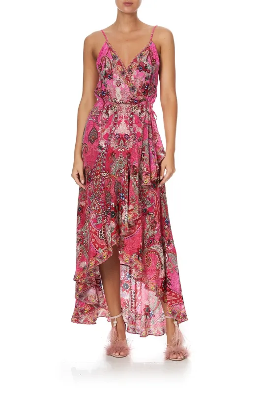 DRAPED FRONT WRAP DRESS PALISADES PAISLEY sold by Camilla