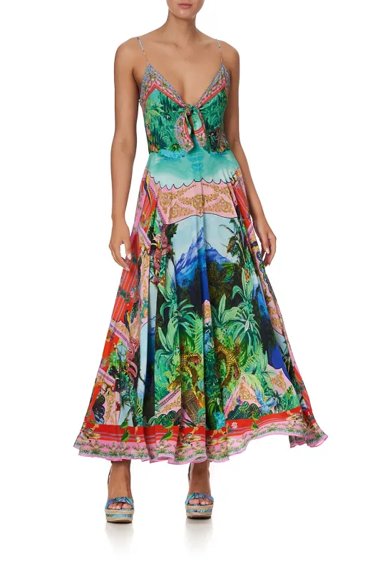 TIE FRONT LONG DRESS BENNY'S BLESSING sold by Camilla