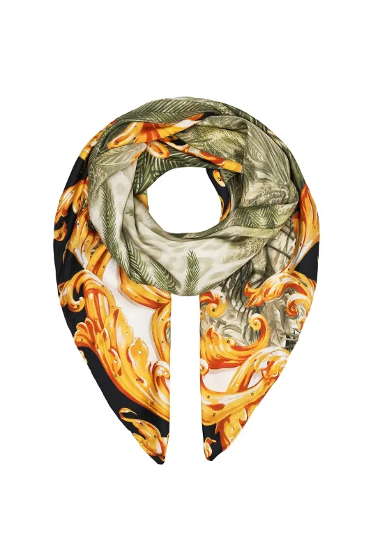LARGE SQUARE SCARF PALAZZO OF PALMS sold by Camilla