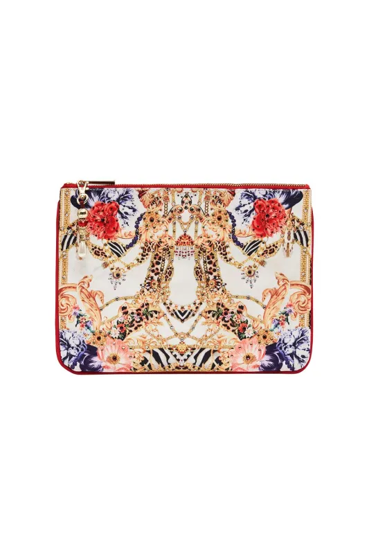 SMALL CANVAS CLUTCH REIGN SUPREME made by Camilla