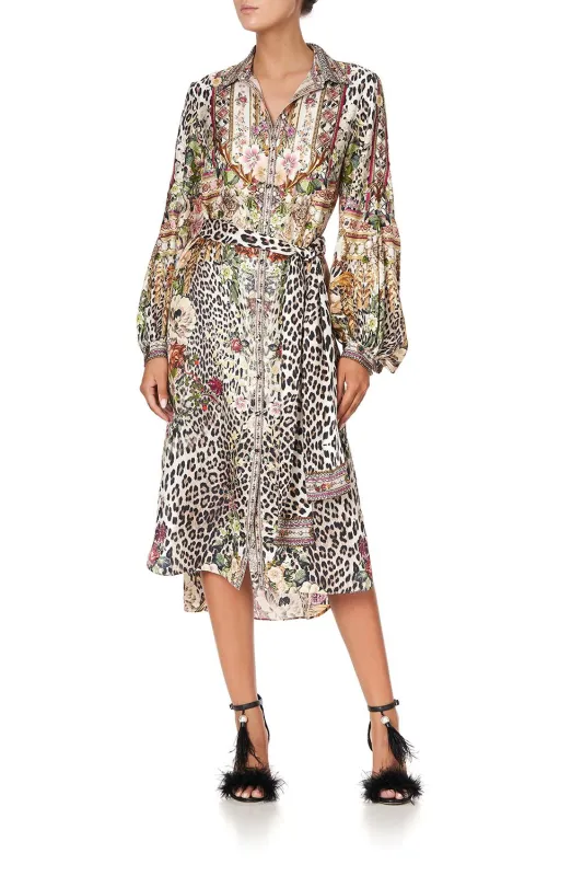 HIGH LOW MIDI SHIRT DRESS ANARCHY AT ANNABELS made by Camilla