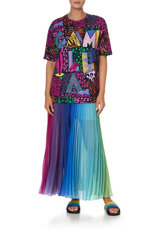 OVERSIZE BAND TEE FAIR LADYS DINKUM made by Camilla