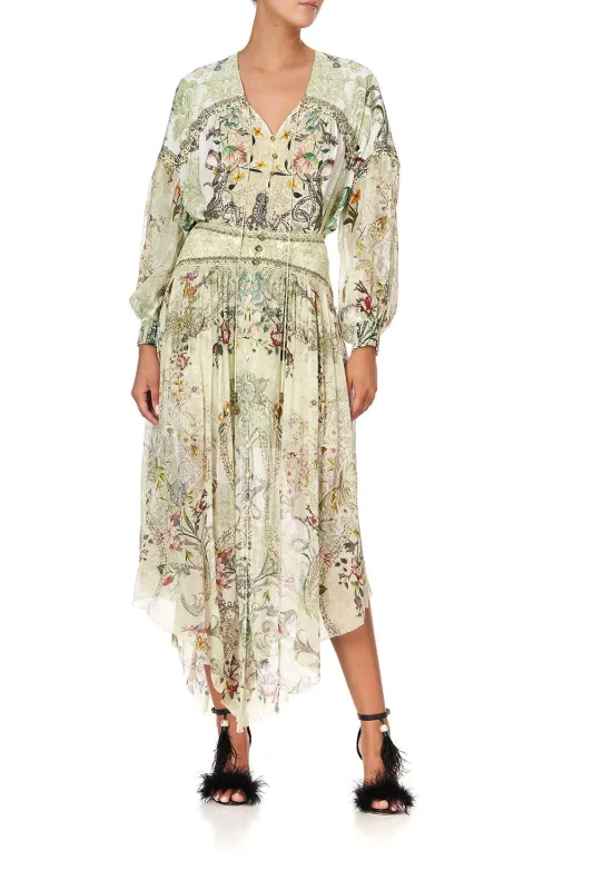 BLOUSON BLOUSE WITH NECK TIE BRICK LANE BEAUTY sold by Camilla