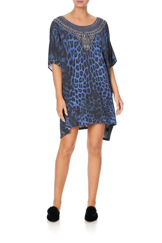 SHORT ROUND NECK KAFTAN THE CATS MEOW made by Camilla