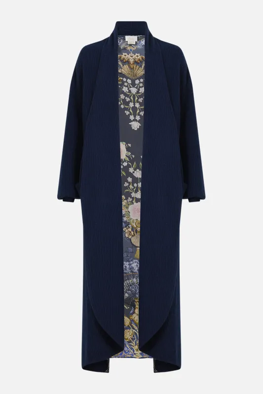 WOOL BLEND KNIT LAYER WITH SILK BACK NOTES FROM THE BLUE ROOM made by Camilla