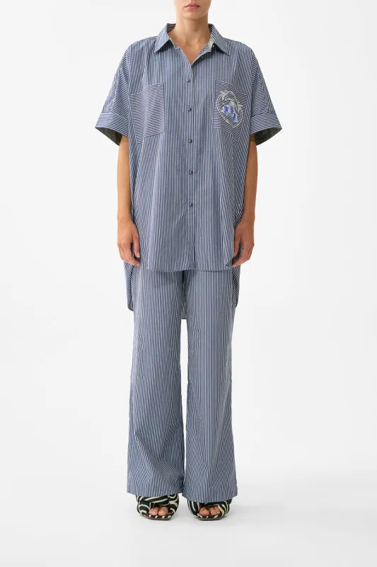 BUTTON FRONT LOUNGE PANT SEVILLIAN STYLE made by Camilla