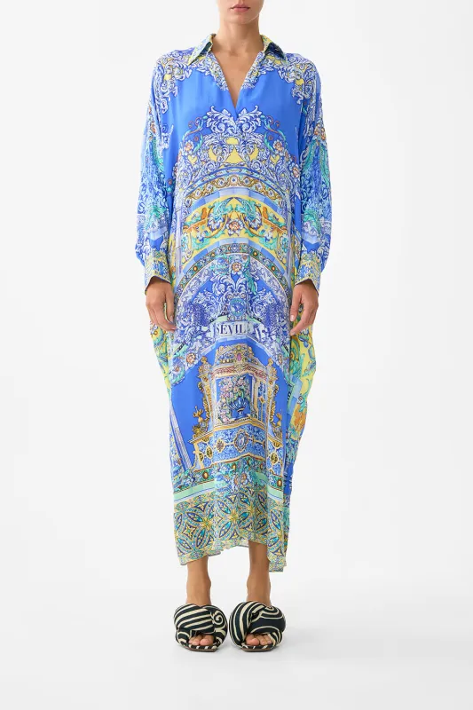 WING COLLAR KAFTAN BENEATH THE ANDALUSIAN SUN made by Camilla