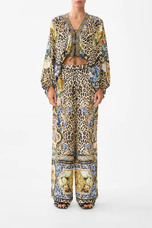 BUTTON FRONT LOUNGE PANT SEVILLIAN STYLE made by Camilla