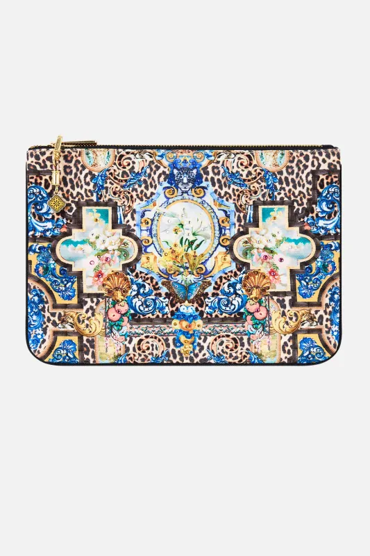 SMALL CANVAS CLUTCH SEVILLIAN STYLE made by Camilla