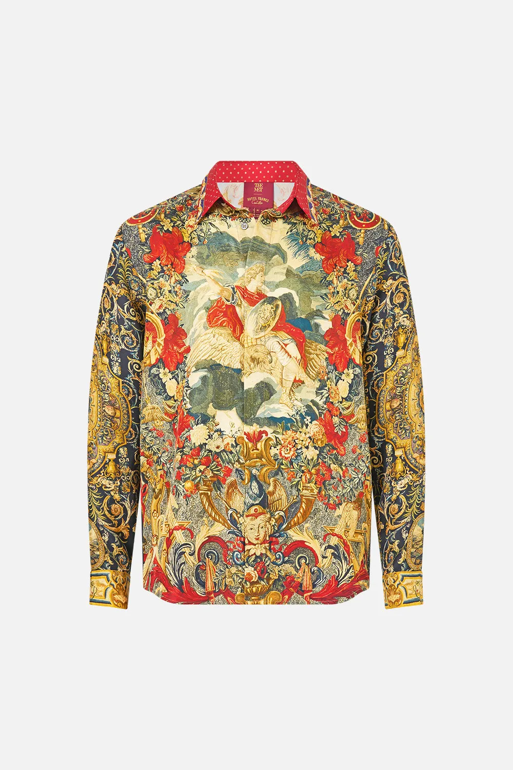 LONG SLEEVE HIDDEN PLACKET SHIRT MEET ME AT THE MET sold by Camilla
