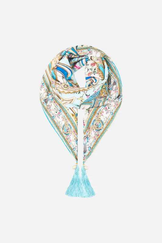 LARGE CRYSTALLED SILK SQUARE SCARF ART FOR THE ARTISANS made by Camilla