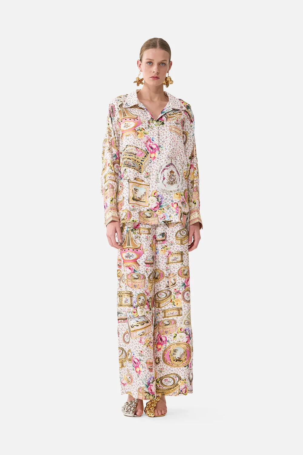 WIDE LEG WAISTED PANT IN THE HEART OF ART sold by Camilla
