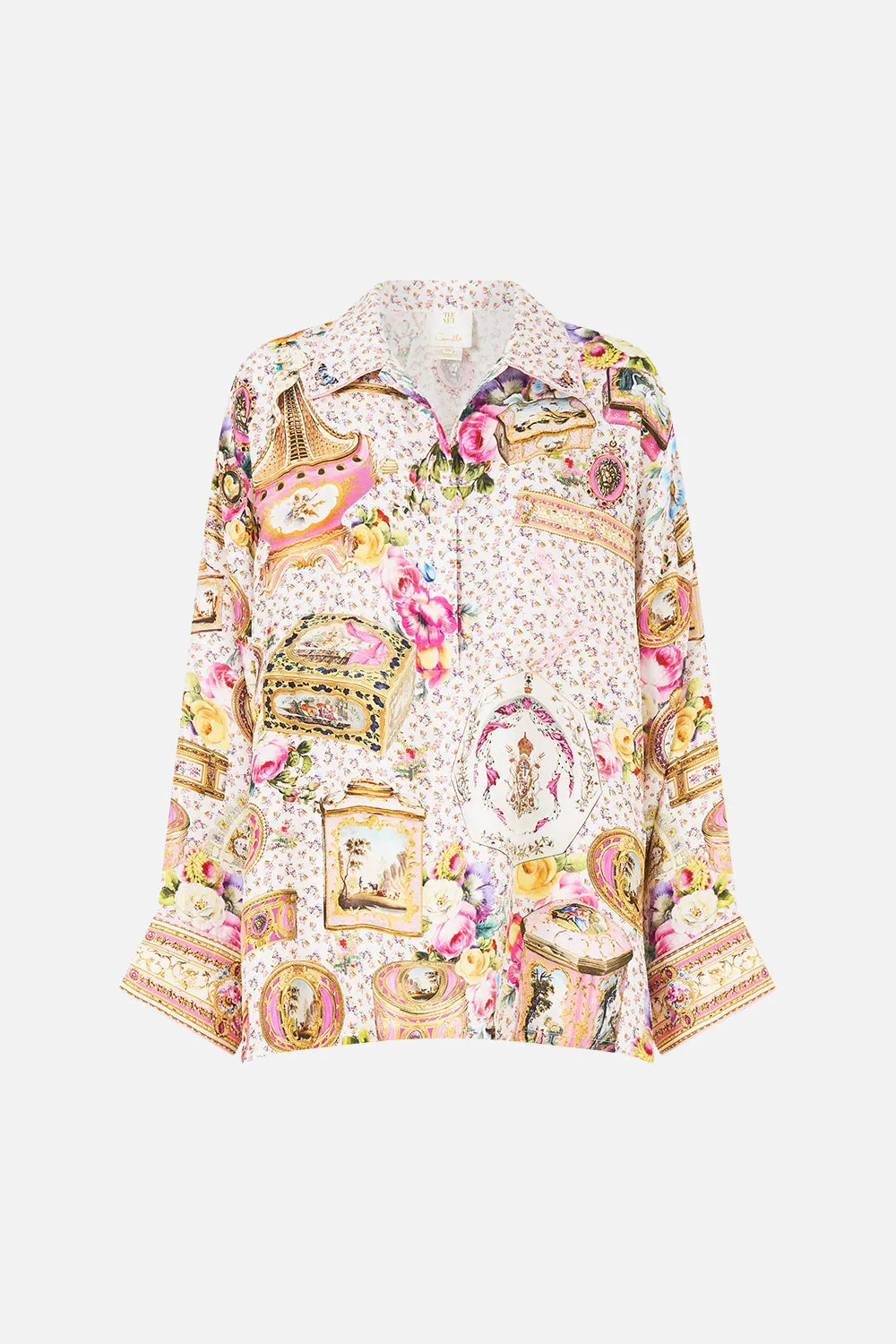 RELAXED COLLARED SHIRT WITH POCKET IN THE HEART OF ART sold by Camilla product image thumbnail 3